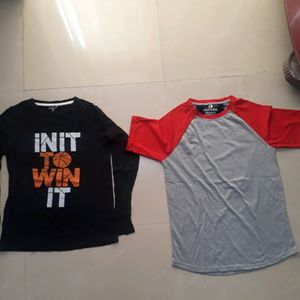 Black And Grey Combo Mein T-shirt