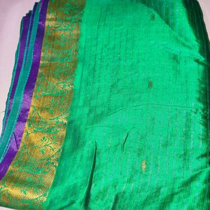 Elegant Green Polysilk Saree - Limited Offer!