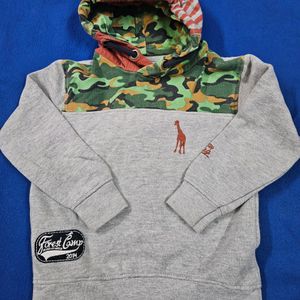 Boys Full Fleeced Grey 🩶 Hoodie For 1-2years