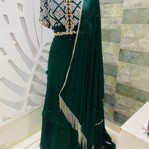 Bottle Green Lehenga