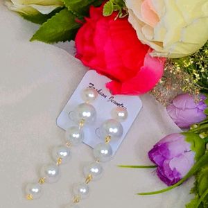 Long Pearl Earrings