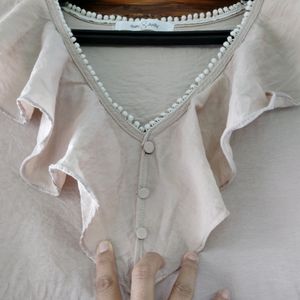 Korean Beige Top For Ladies..