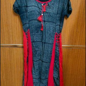 Black Kurta With Chapal