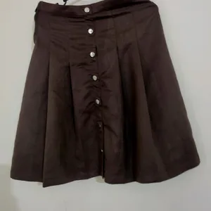 A Line Pleated Skirt