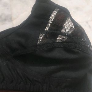 Net Bra Lingerie Black Colour Size 30