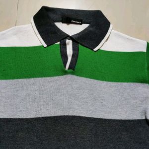 Stripes Korean Collar Sweater