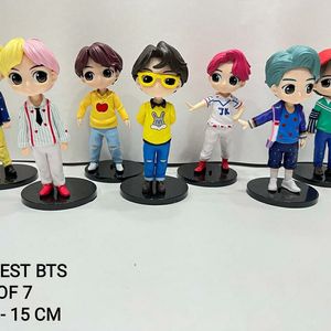 Bts 7 Pcs Miniature Set 15 Cm