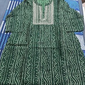 Green Party Wear Kurta