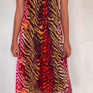 Vintage Tiger Print Dress(Imported)