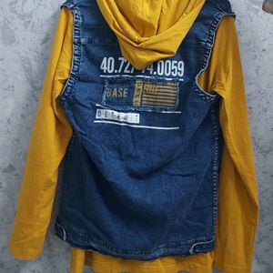 T-shirt with Denim Jacket