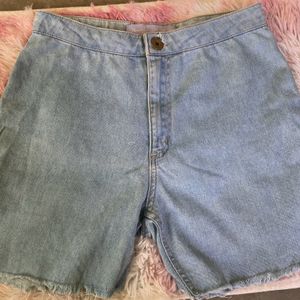 High Waist Jean Shorts