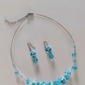 Beautiful Sky Blue Colour Jewellery Set