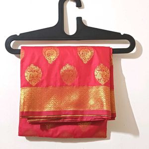 💥🆕️ Red Banarasi Style Fully Woven Saree