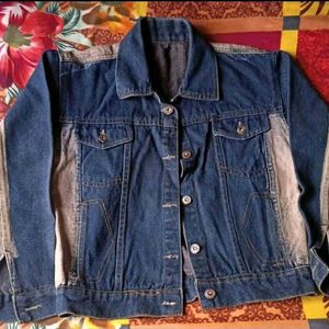 Girls Beautiful Denim Jacket Or Overcoat