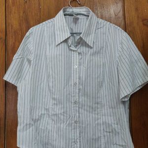 White stripped Boxy Shirt