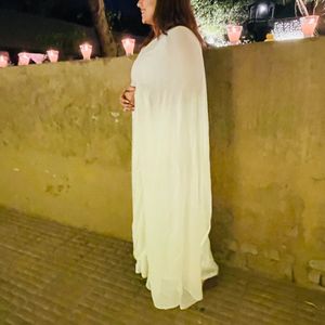 White Drape Saree