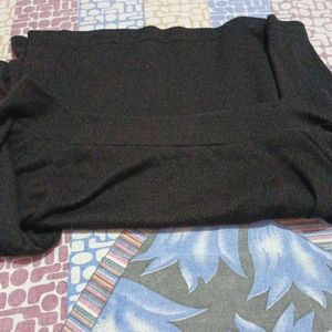 Black Half Shoulder Top