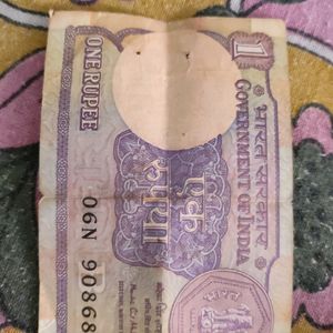 Rare 1 rupaye Note Monte Ahluwalia Signed