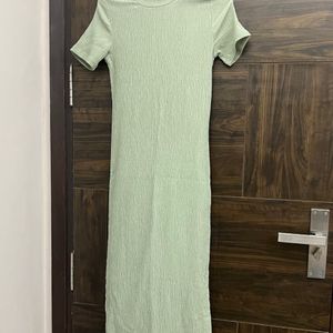 Green Straight Midi Dress