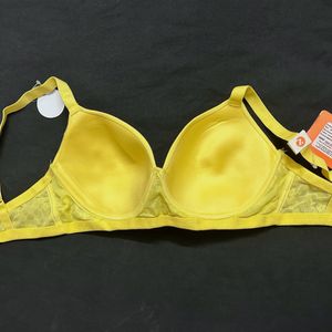 Zivame 32D Padded Bra Yellow