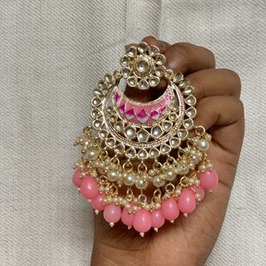 Meenakari with kundan and pearls