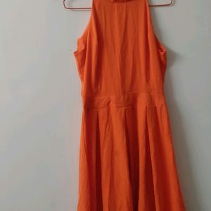 Orange Backless Dress