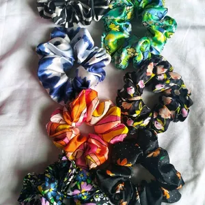 Printed Multicoloured Scrunchies