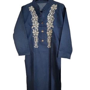 Women Beautiful Denim Straight Kurta