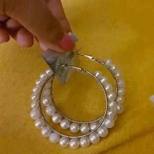 Glam Up Your Look With Pearl Hoops