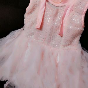 Kids Girl Frock ( Peach  )