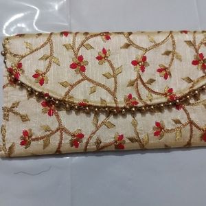 Embroidered Clutch Purse