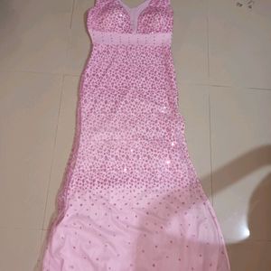 Pink Princess Slit Dress