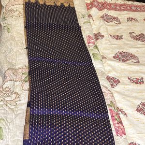 Blueish Purple Orgenza Saree