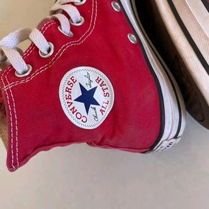 Red Converse Shoes Women (5.5UK) (Men 3.5UK)