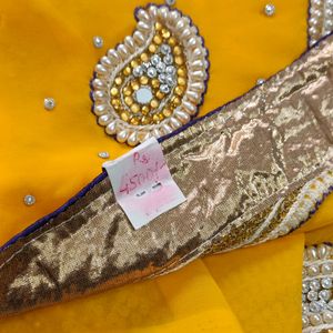 Today's Offer❗️Heavy Pearl Festival Saree💥new