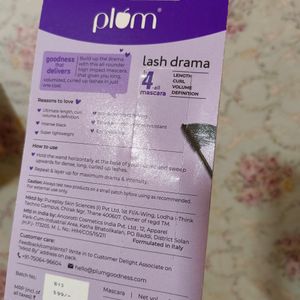 Plum Lash Drama 1-4-all Mascara Shade 01 Black