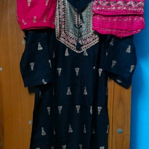 Beautiful Party Wear Kurti, Pant, Dupatta Set