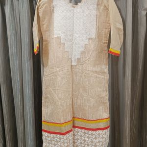 Chanderi Embroidery Kurta