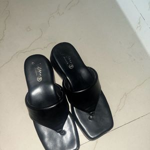 New Black Chunky Heavy Slip Ons