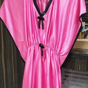 Combo Of Satin Nighty And Girls Dress