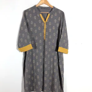 Dark Grey Printed Kurta(Women’s)