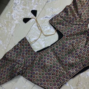 Combo Of Grey & Balck With Gold Pattern Blouses