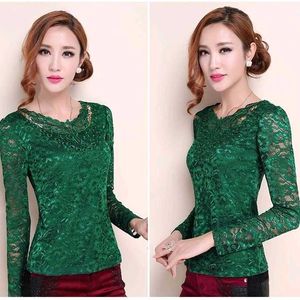 Korean Green Butterfly Patterned Top