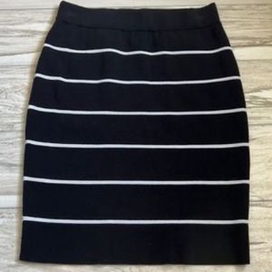 Black Skirt White Stripes