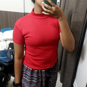 Cherry Red Crop Top