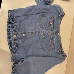 Off Shoulder Denim Top