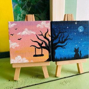 Set Of 2 Mini Canvas Paintings 19