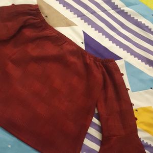 Premium Quality Maroon Flare Top