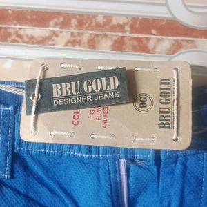 Bru Gold Designer Jeans For Women/girls