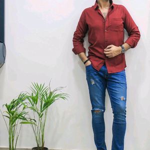 Rakhi Sale💥Maroon Shirt 🔥